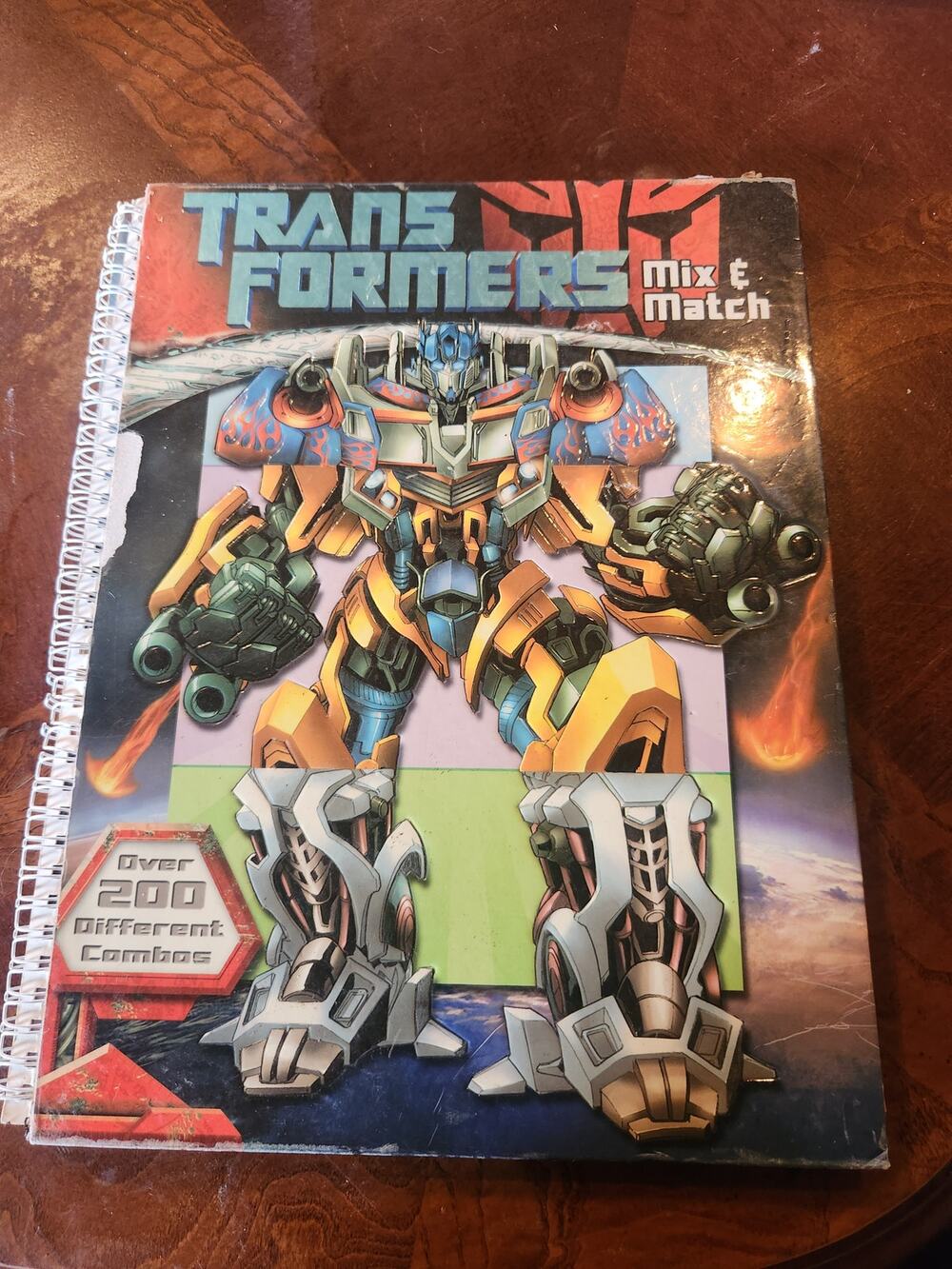 Transformers Mix & Match Spiral Book David Roe 2007 Reader's Digest